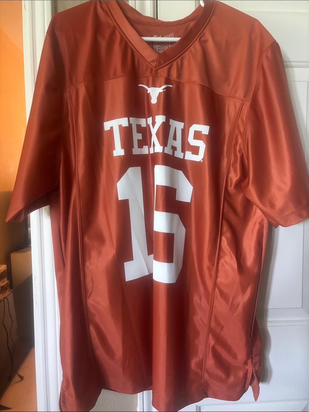 Original Retro Brand Texas Longhorns Jersey in Burnt Orange & White